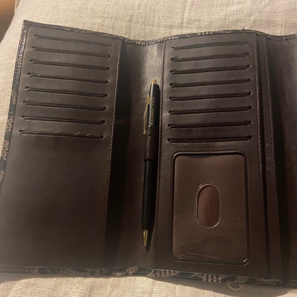 Brahmin Espresso Fresco soft checkbook wallet - Picture 4 of 9